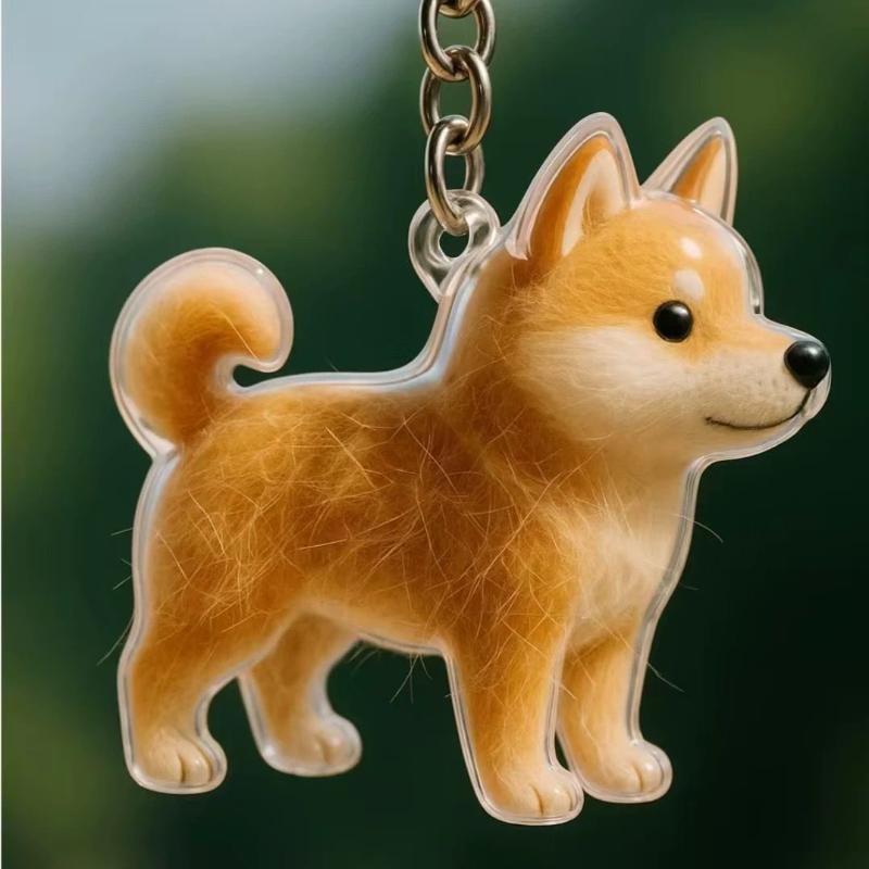 PICOK Con Chó Hình Dạng Pet Tóc Lưu Trữ Hộp Trong Suốt DIY Handmade Pet Tóc Keychain Ba Lô Trang Trí Nội Thất Phụ Kiện Lưu Niệm Bộ Sưu Tập Quà Tặng - 2