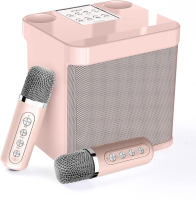 203 Portable Karaoke Bluetooth Speaker With Dual Microphone Mini Wireless 3D Stereo Amplifier Party