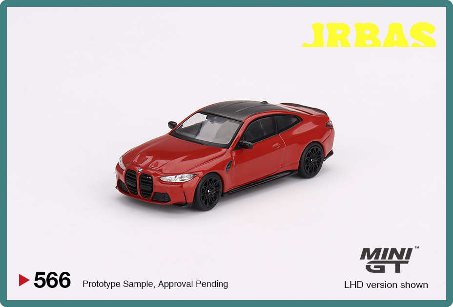 Jrbas minigt 1/64 BMW M4 Cạnh Tranh (g82) Toronto Màu Đỏ kim loại MGT00566-CH xe ô tô hợp kim động c