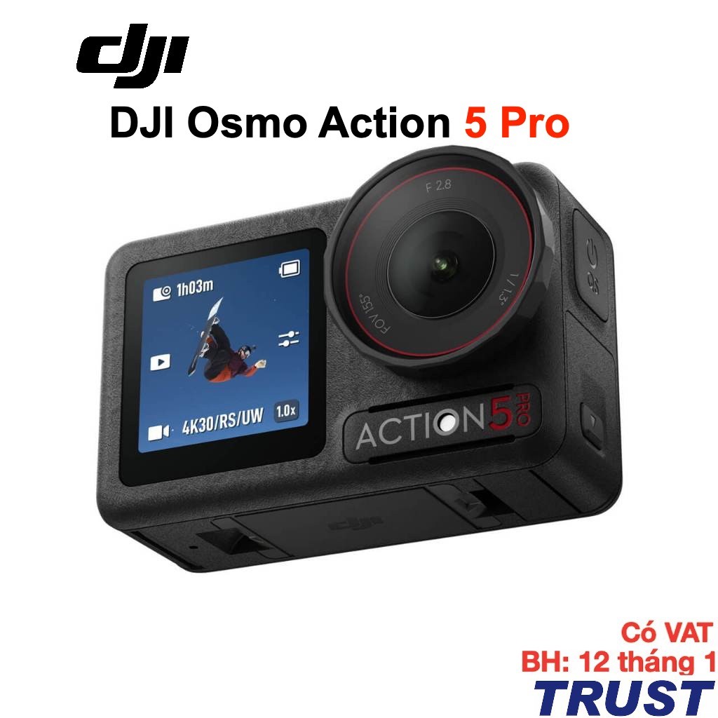 Camera hành động DJI Osmo Action 5 Pro máy quay hành trình 4K 120fps, chế độ màu HLG, quay đêm rõ nét
