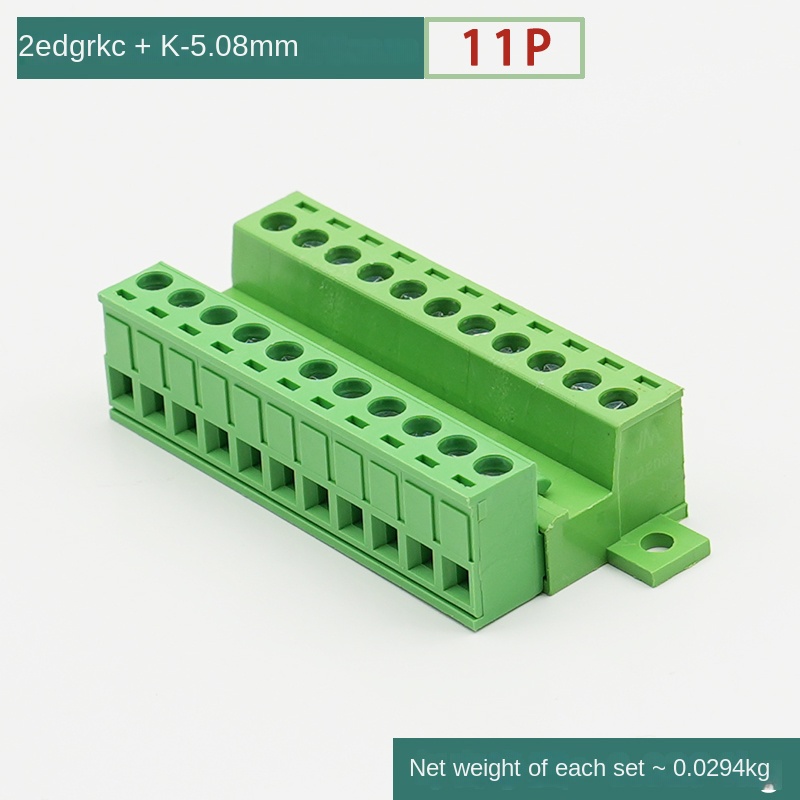 [2EDGRKC-5.08] Đầu Nối Dây Không Hàn 11P - Ổ Cắm Khóa Bảng Zhixing | 2-24P 5.08mm 300V 10A | Tự Động Hóa & Điện Tử