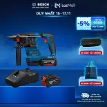 Máy khoan và đục Bosch GBH 185-LI + Bộ Sạc GAL 18V-40 và 1 Pin GBA 4.0Ah