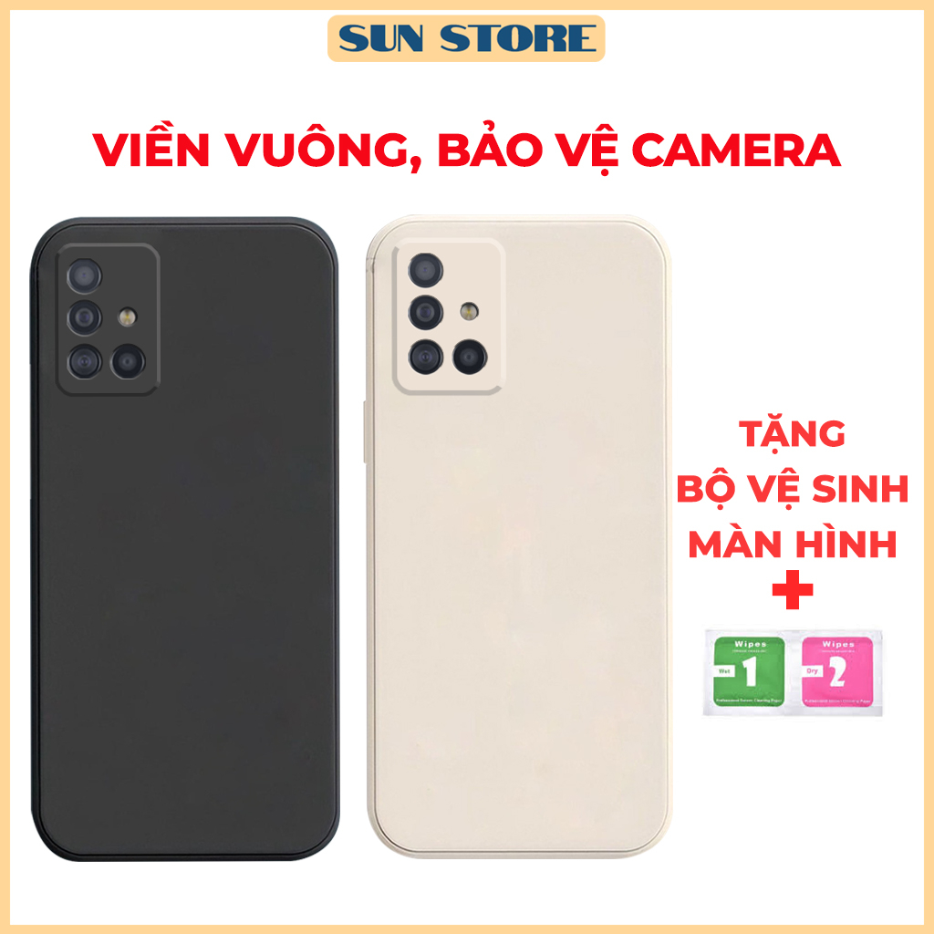 Ốp lưng samsung a31, a51, a71, m51 cạnh vuông, viền vuông, dẻo mềm mịn