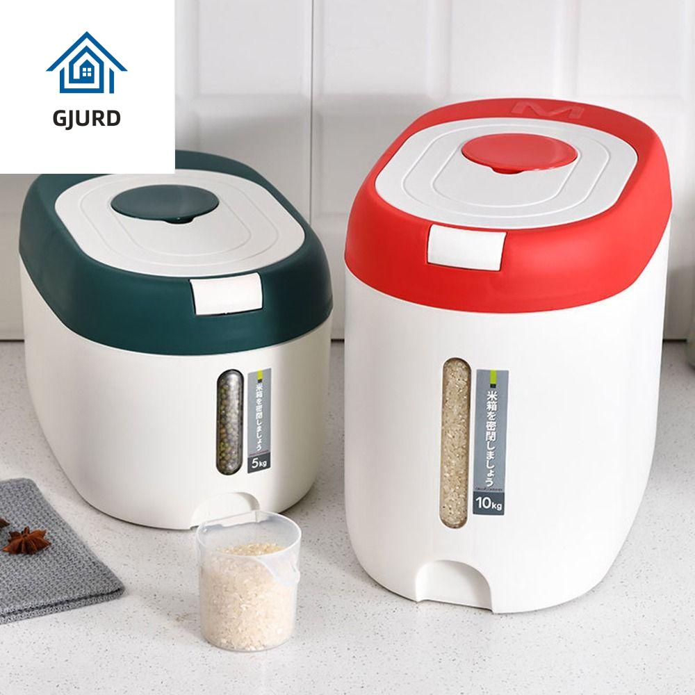 GJURD Nắp lật Bể chứa thực phẩm Nắp đậy thực phẩm Lon kín Đồ sắp xếp nhà bếp Bền Với cốc đo Hộp đựng gạo Nhà