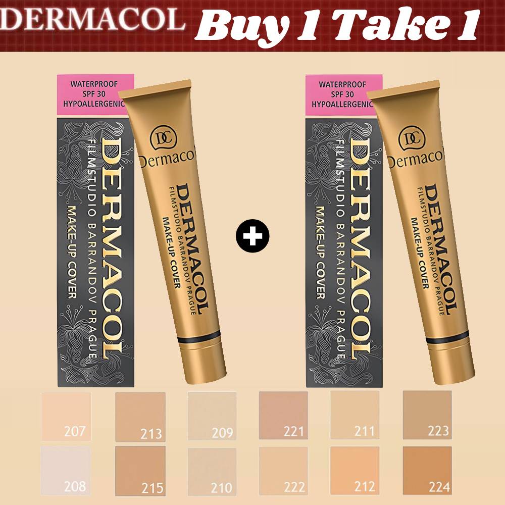 [Cá tuyết & bán nóng] Dermacol 2 cái Bộ 14 màu kem che giấu không thấm nước kem nền dạng lỏng SPF 30 không thấm nước không gây dị ứng nền tảng