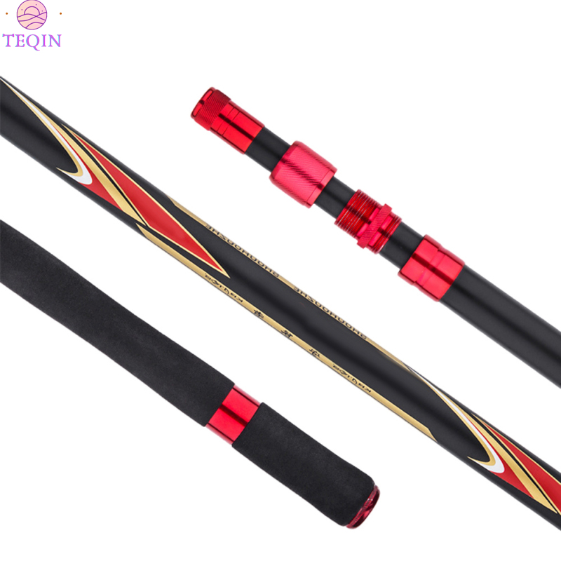 TEQIN Portable Fishing Landing Net, Aluminum Alloy Telescoping Pole Handle & Cellular Structure Net For Outdoor Saltwater Freshwater Kayak Canoe Boat Fishing 7.2ft 8.2ft 9.8ft ราคา 252 บาท*ส่งฟรี