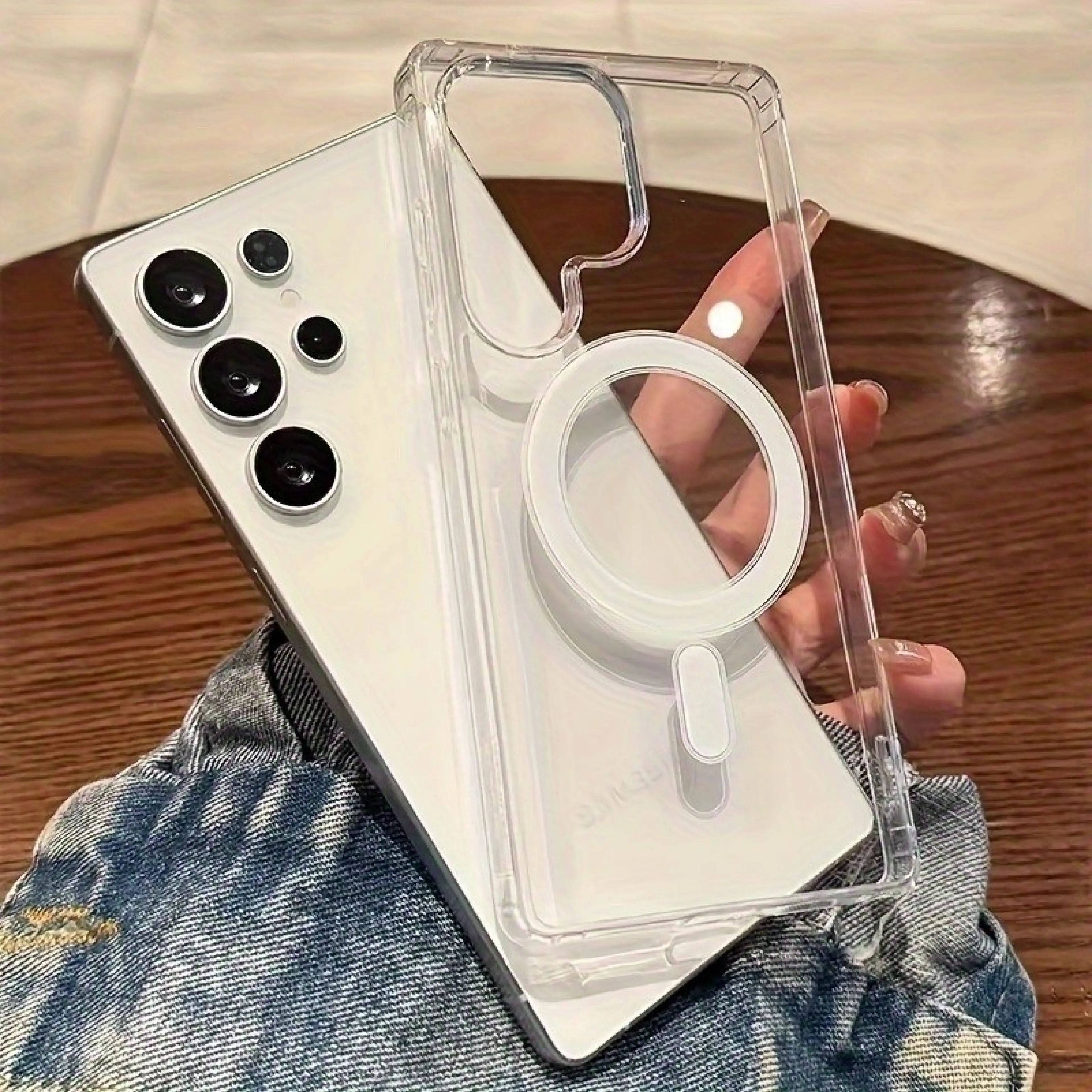 เคส โปร่งใส Magnetic เคส ไอโฟน For Samsung S26 Ultra ชาร์จเร็ว มีทุกรุ่น S26/S25/S24/S23 Fe S26Ultra S25Ultra 038