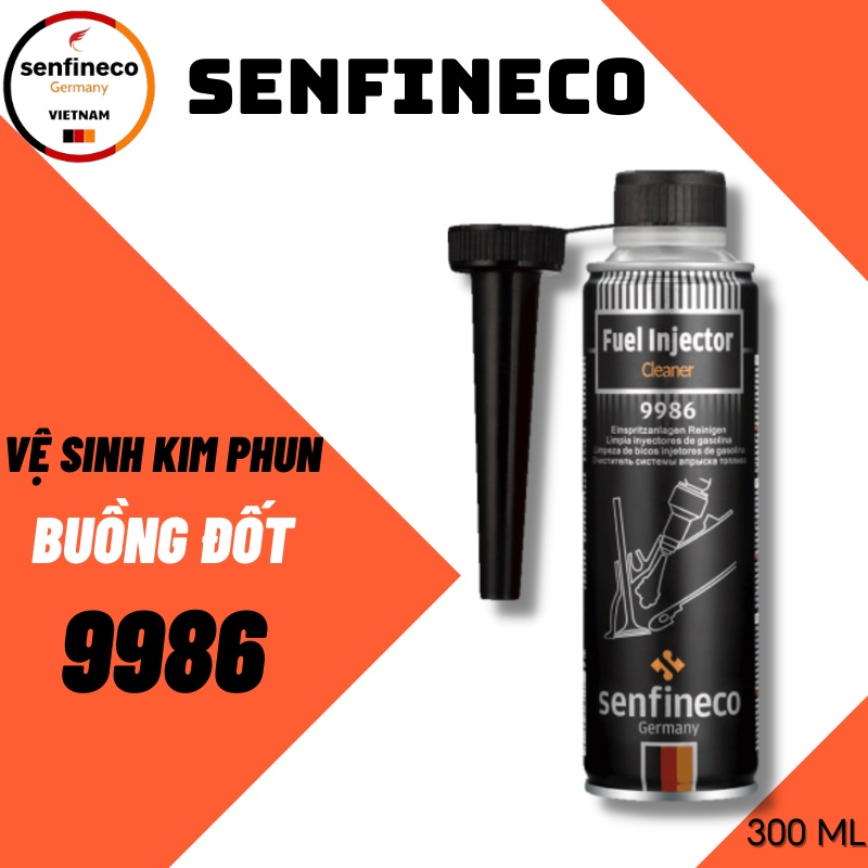 Senfineco 9986 Fuel Injection Cleaner Phụ Gia Súc Béc Xăng Xe Ô Tô Xe Máy 300ml - Chính Hãng Nhập khẩu từ Đứ