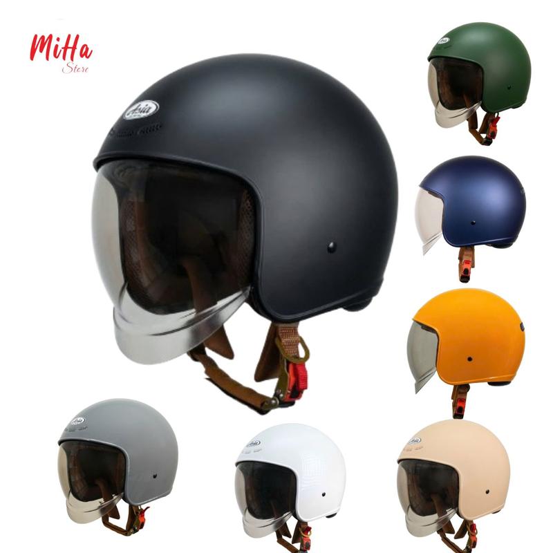 ( ASIA) Mũ Bảo Hiểm Asia MT08K dấu kính 3/4 nhiều màu đủ size M, L, XL XXL cho nam nữ Helmet