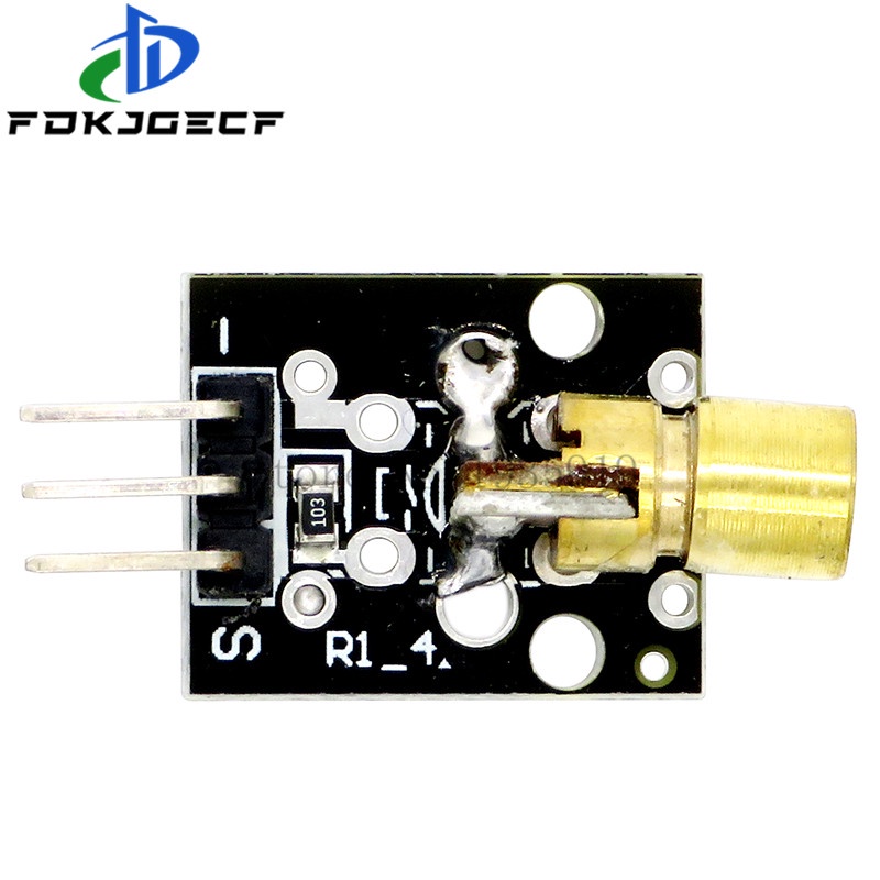 10 cái/lốc KY-008 3pin 650nm Red Laser Transmitter Dot Diode Đầu bằng Đồng module cho Arduino Bộ tự làm ky008