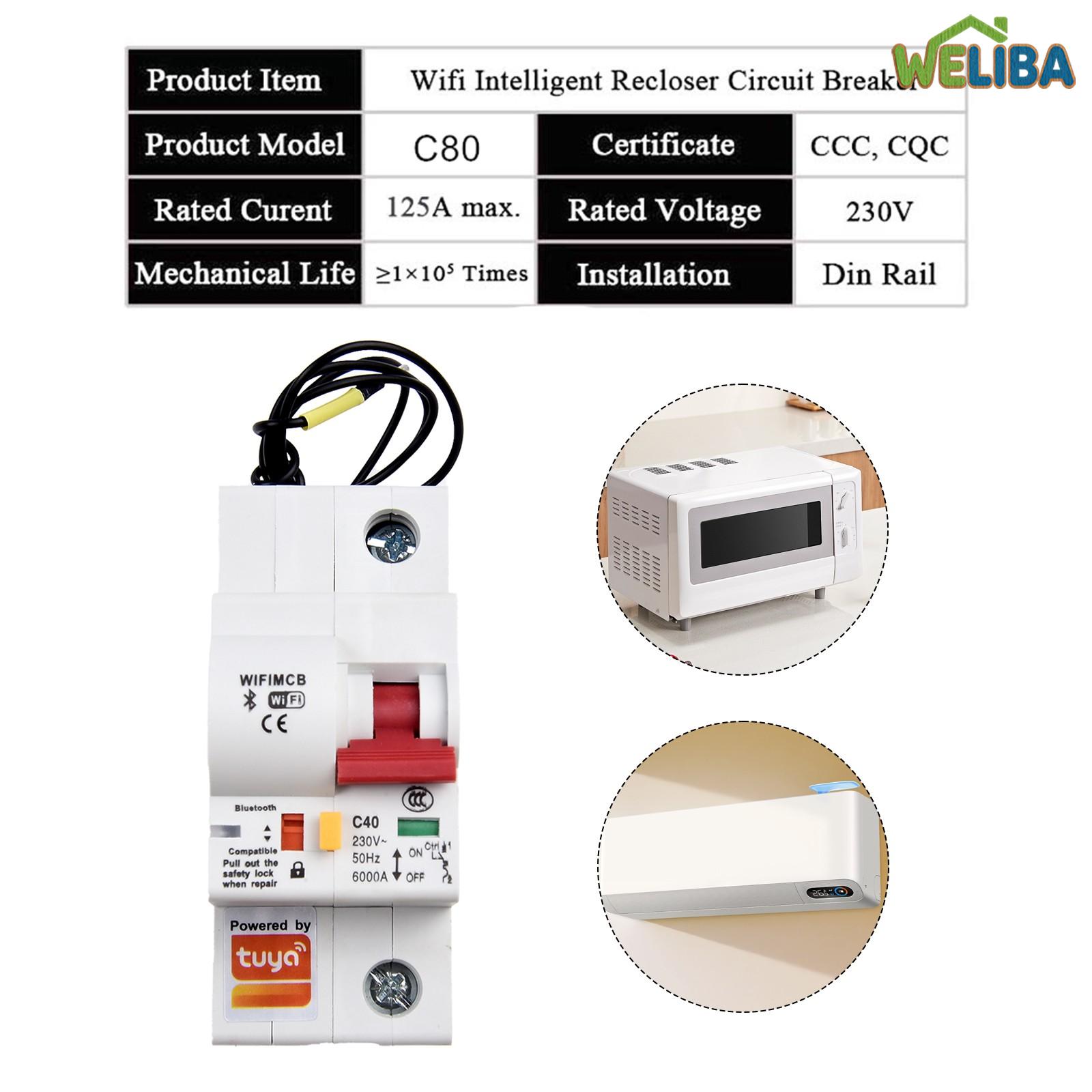 WiFi Circuit Breaker 1P-4P Automatic Switch For Tuya Overload Protection ราคา 3,762 บาท*ส่งฟรี