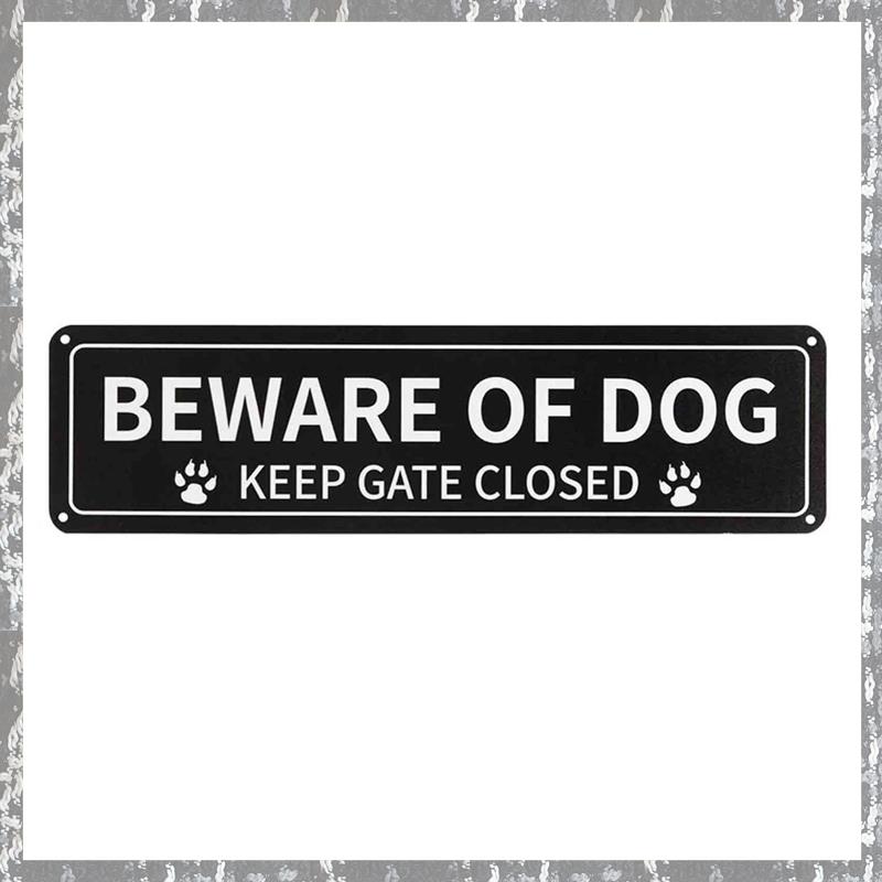O1Beware of Dog Sign, 12X3 Inch Rust Free .040 Aluminum Metal Sign, Reflective, Fade Resistant, UV Protected