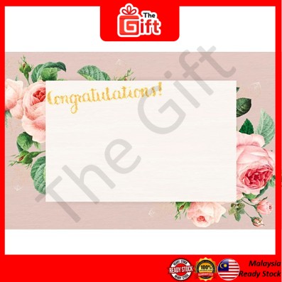 The Gift Gift Card Greeting Card Love Note Invitations Card Valentine’s Day Card Kad Hadiah Kad Kahwin(1pcs)