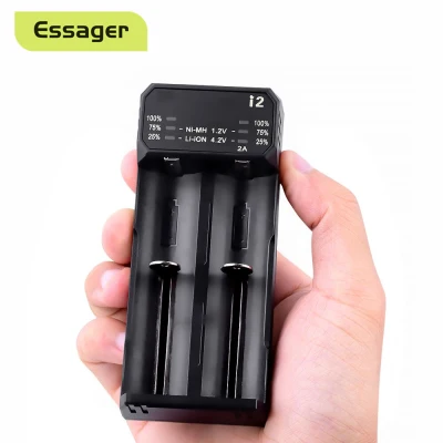 Essager 18650 Battery Charger Universal Rechargeable Battery Charging For AA AAA Lithium Li ion USB Batteries Charger 4 2 Slot