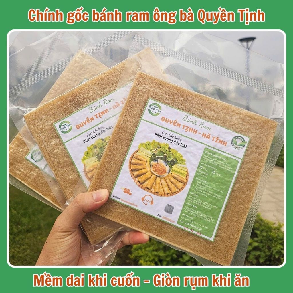 COMBO 2 Tệp bánh ram Hà Tĩnh (500g 1 tệp) - Loại đặc biệt HẢO HẠNG phơi sương - Hút Chân Không