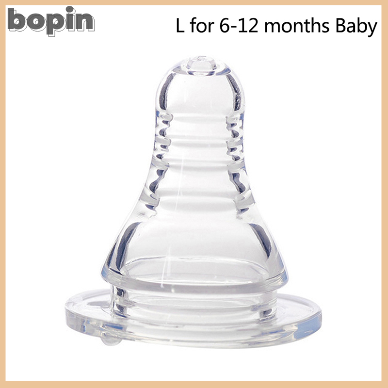 Bopin Natural Flexible Soft Silicone Pacifier Nipple Replacement Feeding