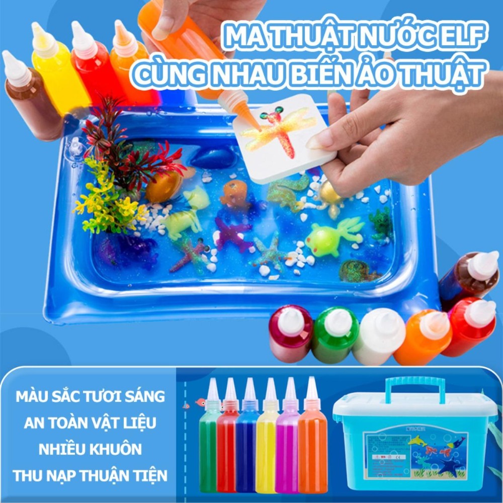 Nàng tiên nước kỳ diệu 3-8 tuổi, mô phỏng sinh vật biển 3D, rèn luyện giác quan, đồ thủ công đất sét pha lê, thí nghiệm khoa học, quà tặng tương tác cha mẹ con cái