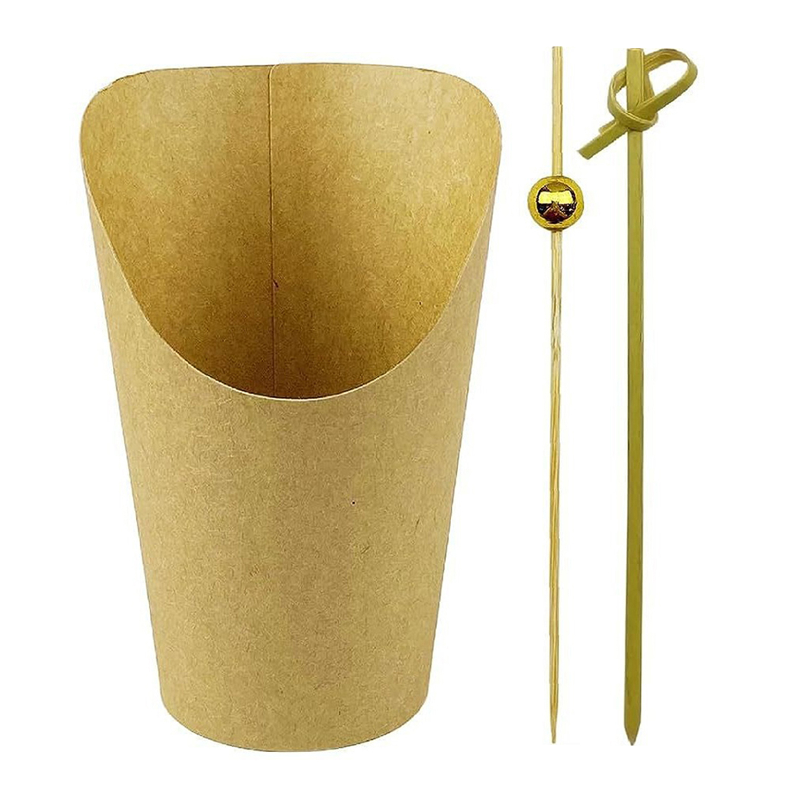 Laputa Charcuterie Cup Set Appetizer Cup Set Premium Disposable Charcuterie Cups Set with Label Stickers Bamboo Skewers Kraft Paper Cups Ideal for French Fry Party Supplies 50pcs Harga 40 Ringgit*Penghantaran Percuma