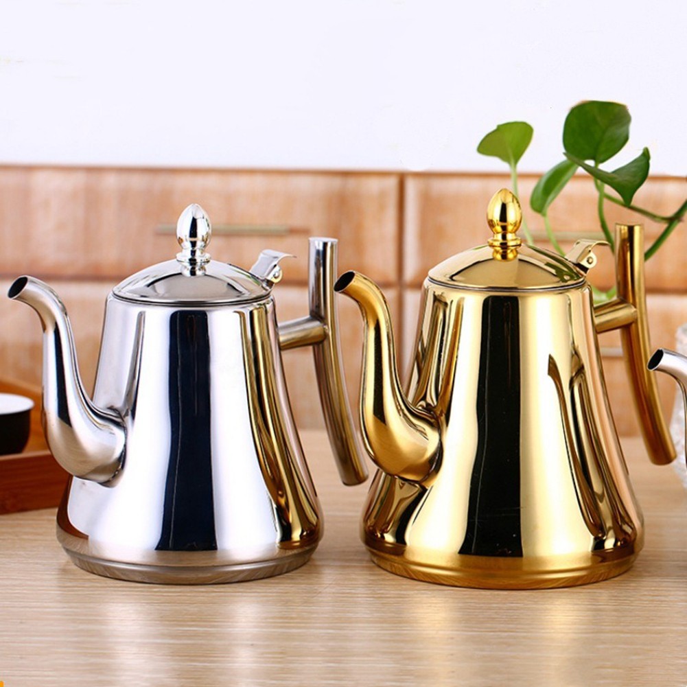【Bypl】 ấm trà thép không gỉ đáng tin cậy với bộ lọc tích hợp để chuẩn bị nhanh chóng trong kho