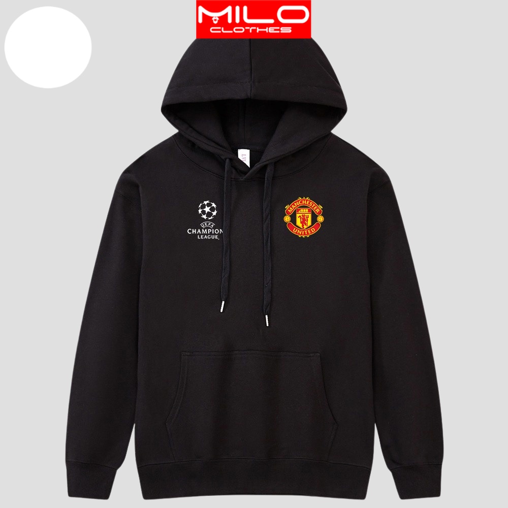 Áo hoodie Manchester United form rộng chất nỉ bông - Áo khoác nỉ nam nữ có mũ in logo MU