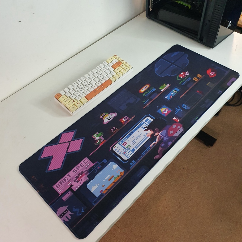 Lót chuột cỡ lớn 80x30cm dày 2mm pad gaming cỡ lớn speed bo viền chắc chắn