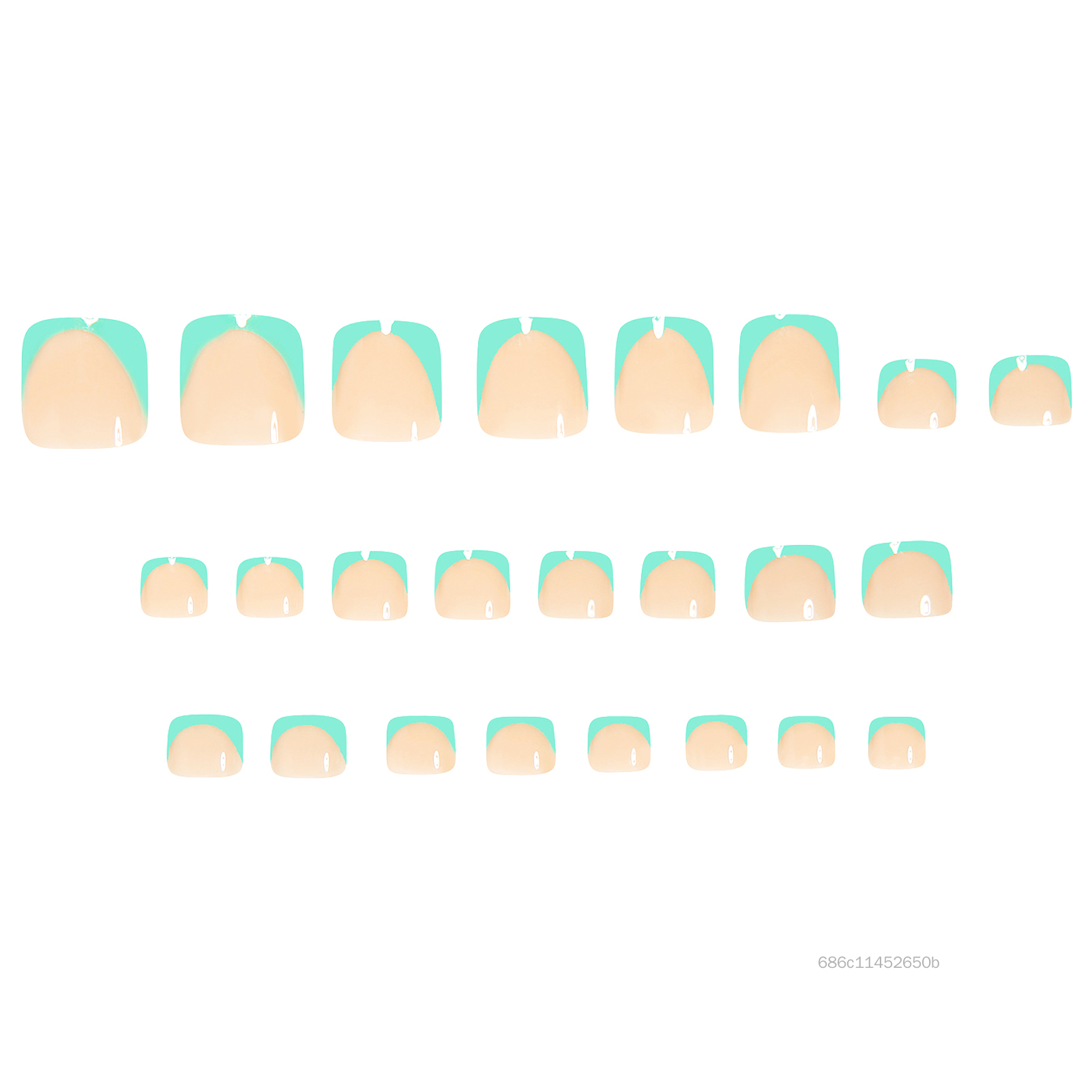 24PCS Nude Square Press trên móng chân với móng tay tự nhiên và mịn cho chiếc váy cô gái nóng bỏng phù hợp với DBS-VN