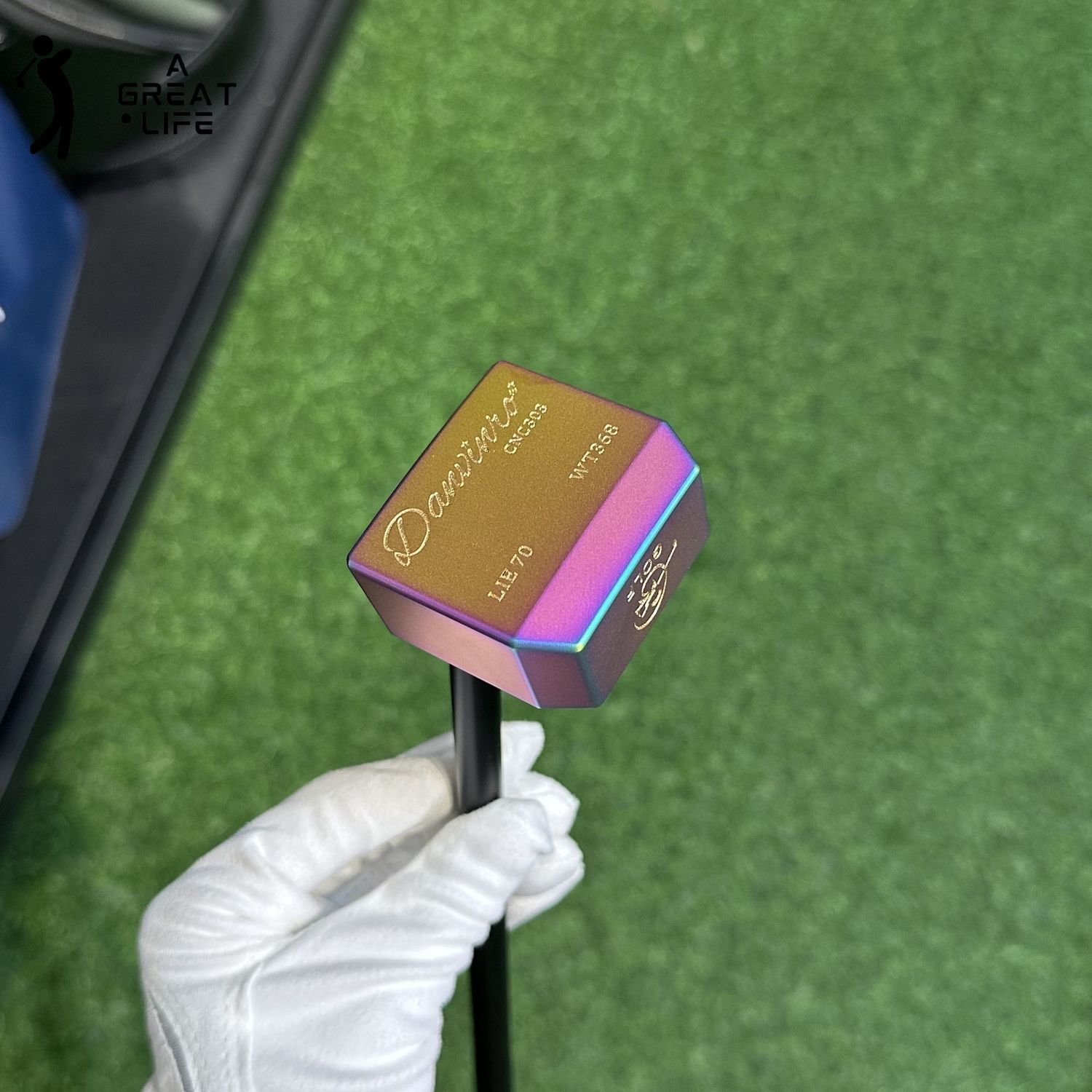 2026 danvinro Mini cầu vồng Putter - CNC 303 thép không gỉ, màu ánh kim, di động trong nhà/ngoài trời đưa huấn luyện viên cho Golf thực hành