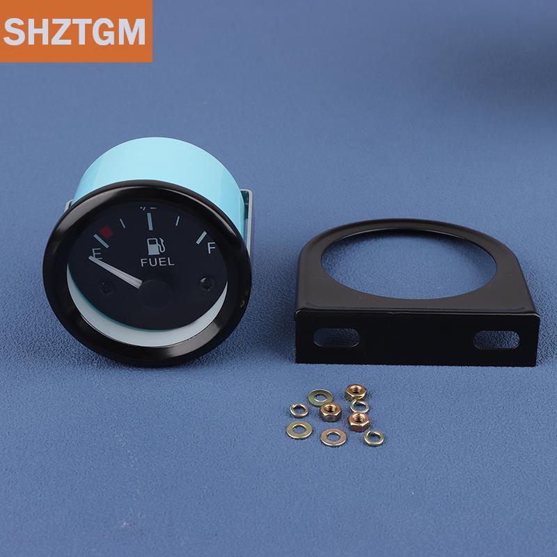 [COD] SHZTGM มาตรวัดน้ำมันเชื้อเพลิงรถยนต์อเนกประสงค์12V 55มม. มาตรวัดระดับน้ำมันเชื้อเพลิงเครื่องวัดความไวสูงสีขาวไฟ LED สีดำขอบยานยนต์ ราคา 163 บาท*ส่งฟรี