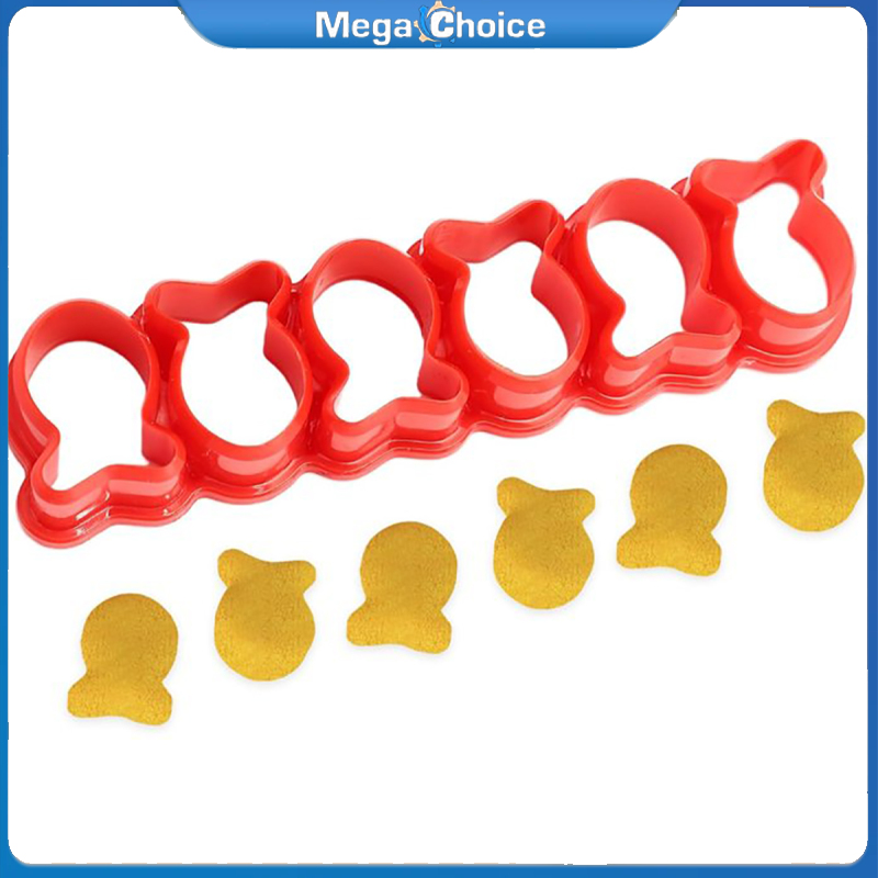 MegaChoice【Fast Delivery】Mini Gold Fish Cracker Cutter Set Goldfish Cracker Plastic Fish Cutters Multi 6 Molds In 1 Fish Cracker Cookie Cutters ราคา 36 บาท*ส่งฟรี