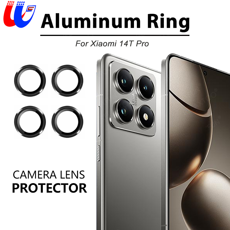 For XIaomi 14T Pro 14TPro 14 T Pro Aluminum Ring Lens Screen Protector Tempered Glass Xiaomi14TPro HD All Camera Protect Display