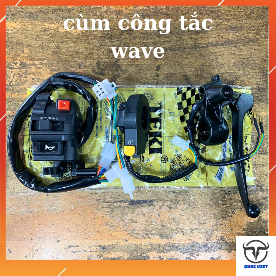 Cùm công tắc wave alpha - wave nhỏ - 3 món