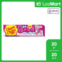 Chupa Chups Big Babol Permen Karet Rasa Strawberry Cream Stick Box 20x20gr
