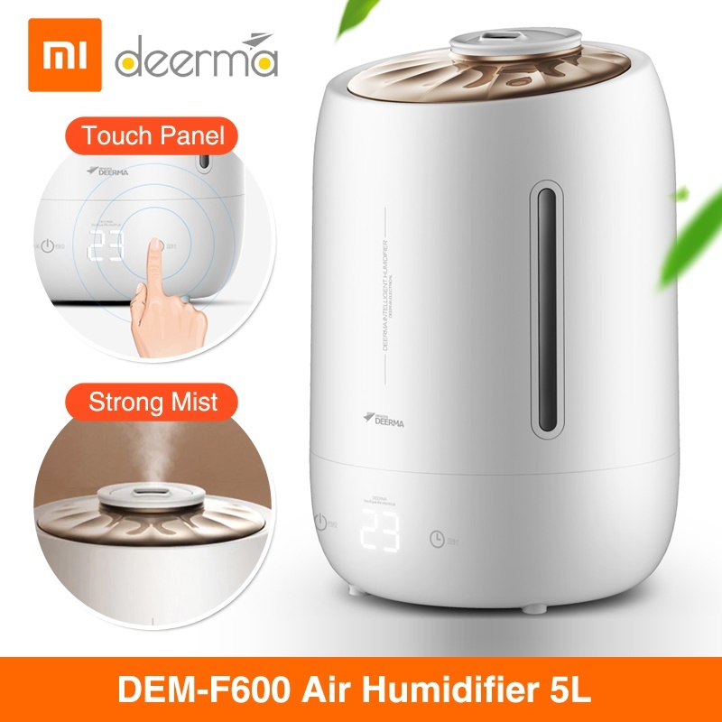 【Household Humidifier】Xiaomi DEERMA F600/Household Humidifier Air Purifying Mist Maker/ULTRASONIC AIR HUMIDIFIER/5L LARGE CAPACITY/Touch Panel/AROMA DIFFUSER/1 month Local Seller Warranty Singapore