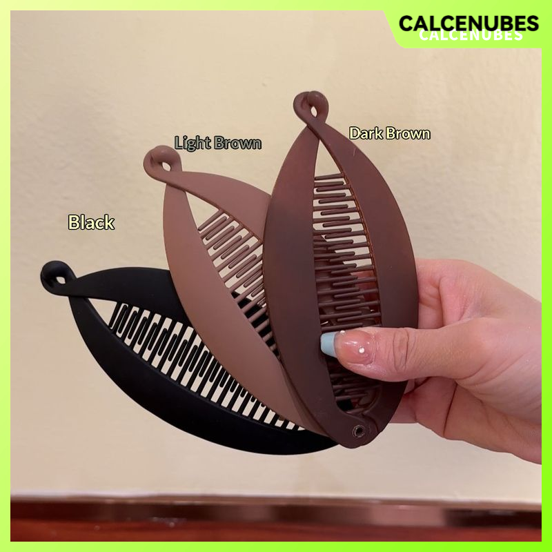 CALCENUBES Korean Style Matte Large Banana Hair Clip for Ponytail, Elegant Natural Look Women's Hair Accessory ราคา 29 บาท*ส่งฟรี
