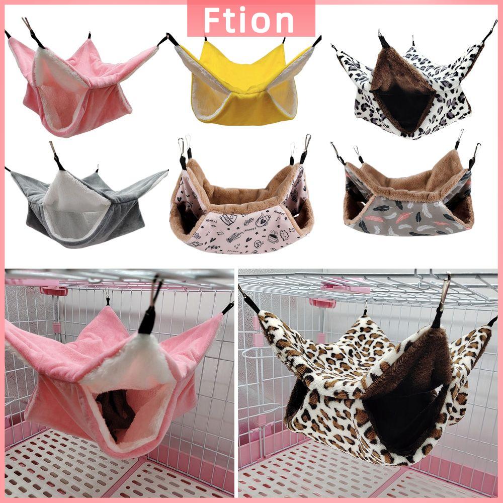 FTION Dễ thương Dày hai lớp Mùa đông Thoải mái Nhà lồng ấm Guinea Pig Nest Hamster Hammock Túi ngủ động vật nhỏ