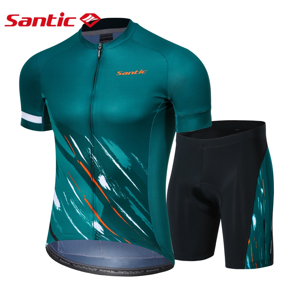 715★Nam Santic áo quần đi xe đạp mùa hè MTB Quần short đạp Xe tay áo quần short bikling phù hợp với 