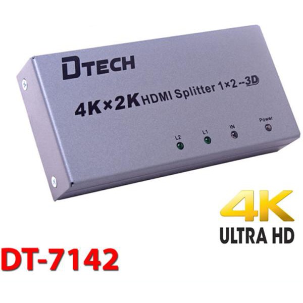 Bộ chia HDMI 1 ra 2 DTECH DT-7142 chuẩn 4K x 2K 340MHz/3.4Gbps