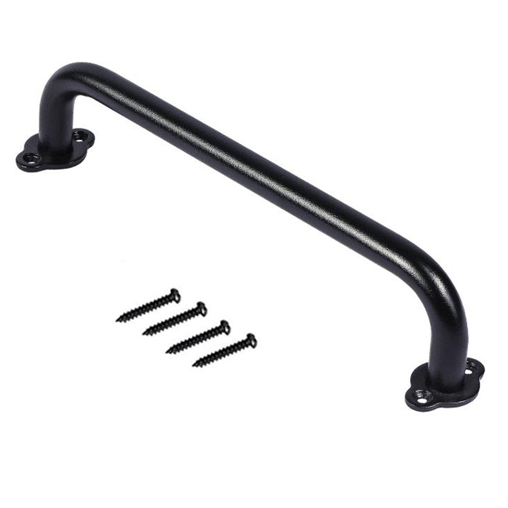 【Làm đẹp】 Phụ kiện phụ tùng kim loại cho cửa thép carbon đen tay nắm cửa 280*45*58mm cá tuyết bền