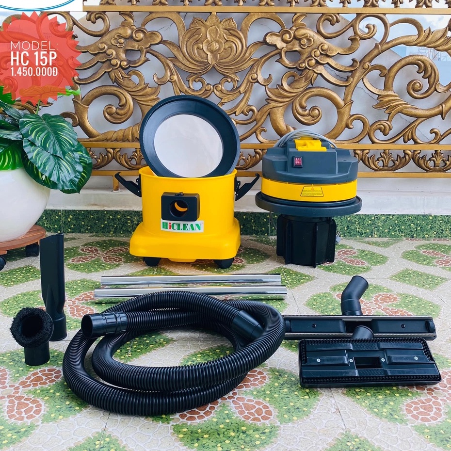 Máy hút bụi 15L công suất 1200W HiClean HC15P - Bảo hành 18 Tháng