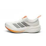 Adidas FLOATNOVA Cushioning Abrasion Resistant Breathable Lightweight Rebound Running Shoes Unisex White Gray Orange-KJ4607