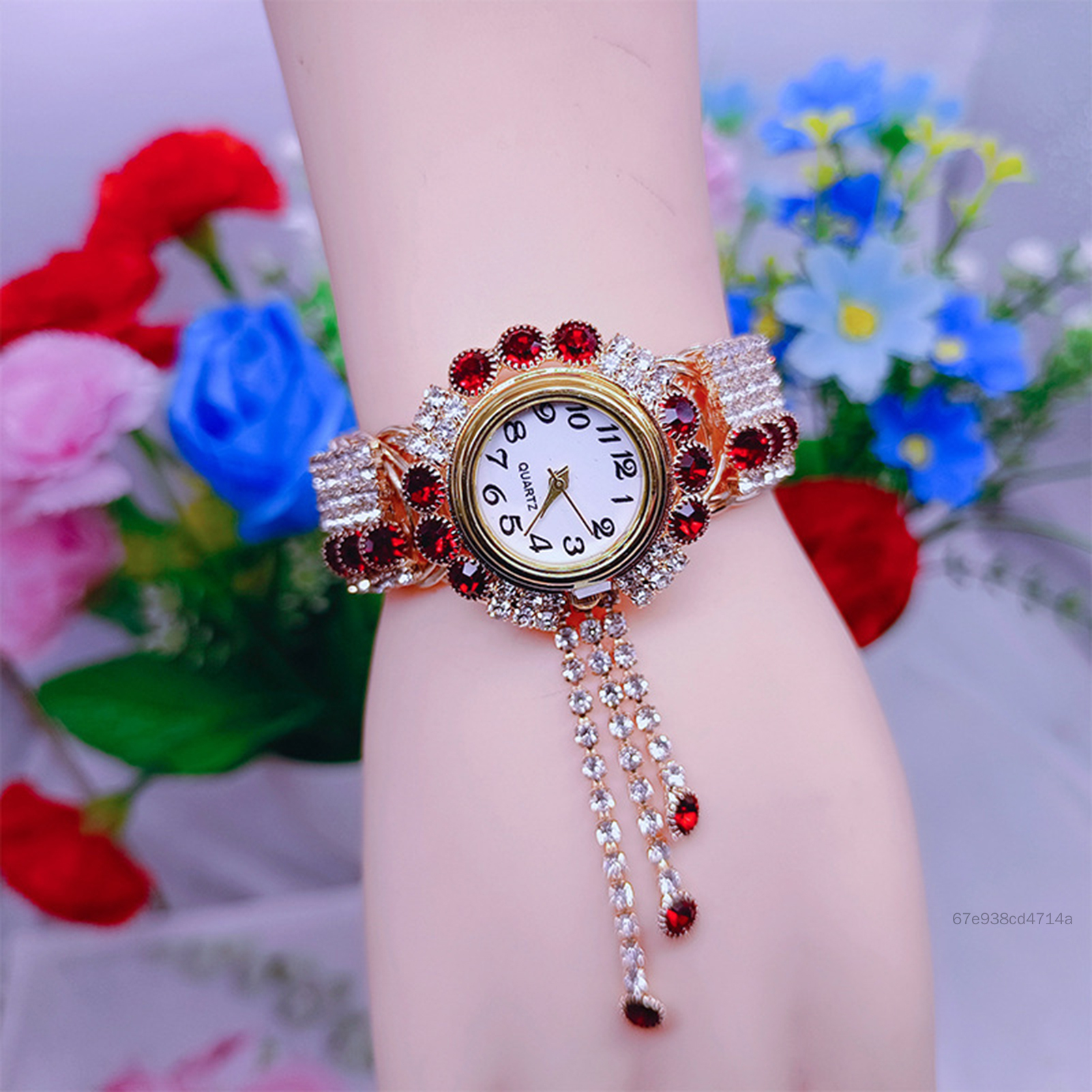 Women's Metal Bracelet Watch Colorful Tassel Metal Strap Watch for Shopping and Daily Life XZ-VN