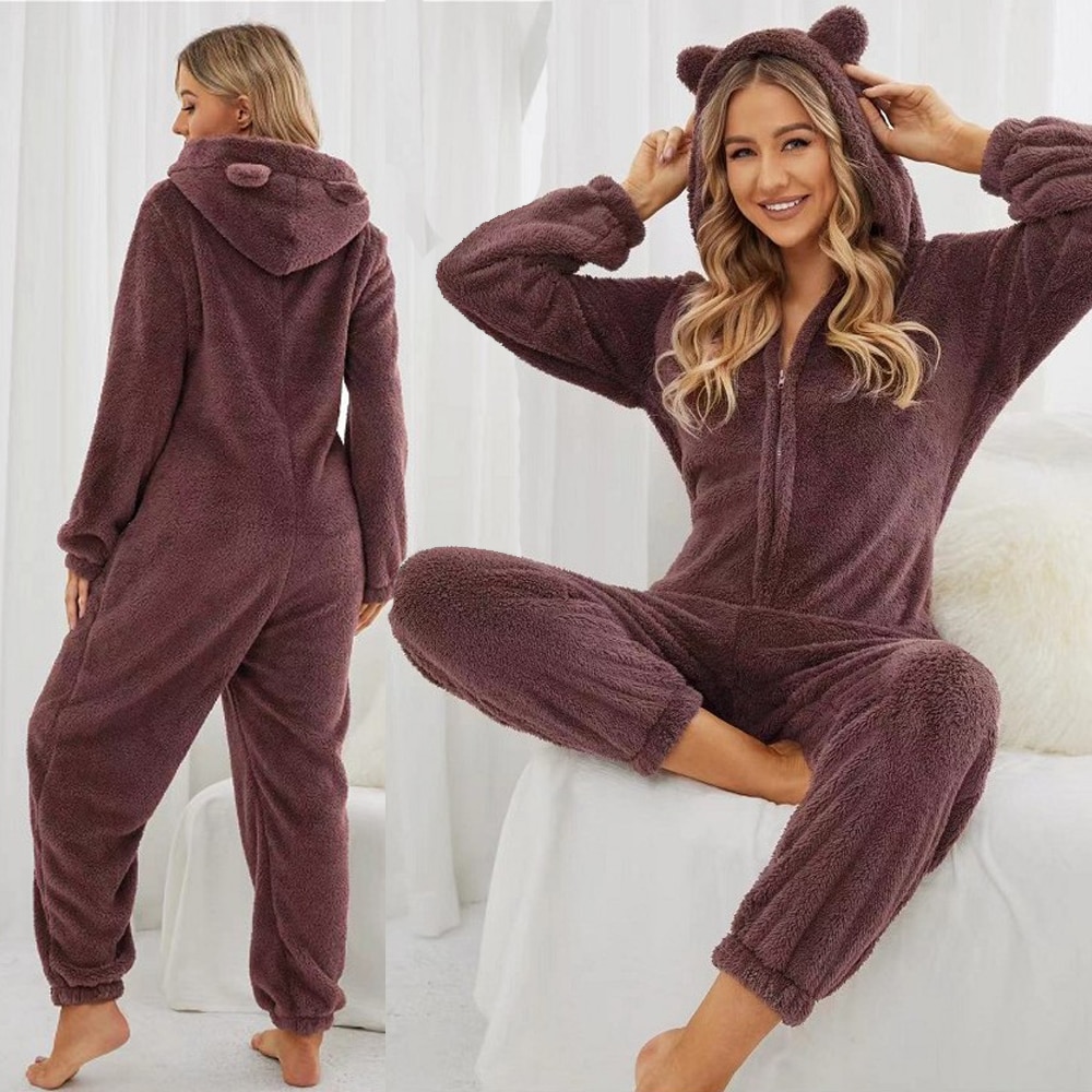 Cute hot sale fluffy pajamas