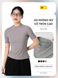 Áo thun YODY vải thun rib cổ tròn cao dáng slimfit tôn dáng WCTS25S247