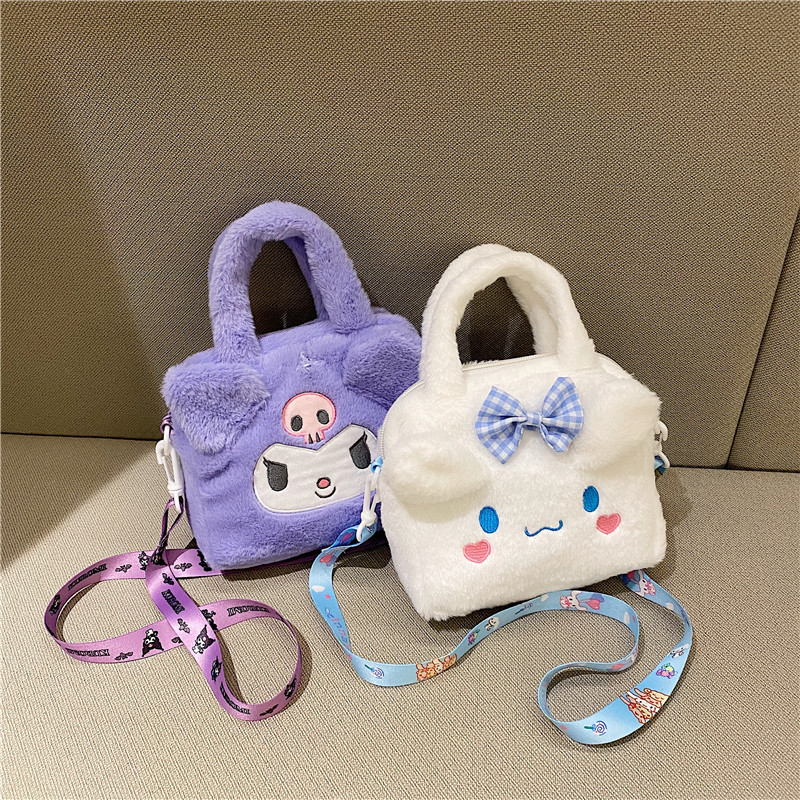 Plushies Sanrio túi sang trọng kuromi Ba lô cinnamoroll Tote Túi My Melody Túi xách lưu trữ túi đựng