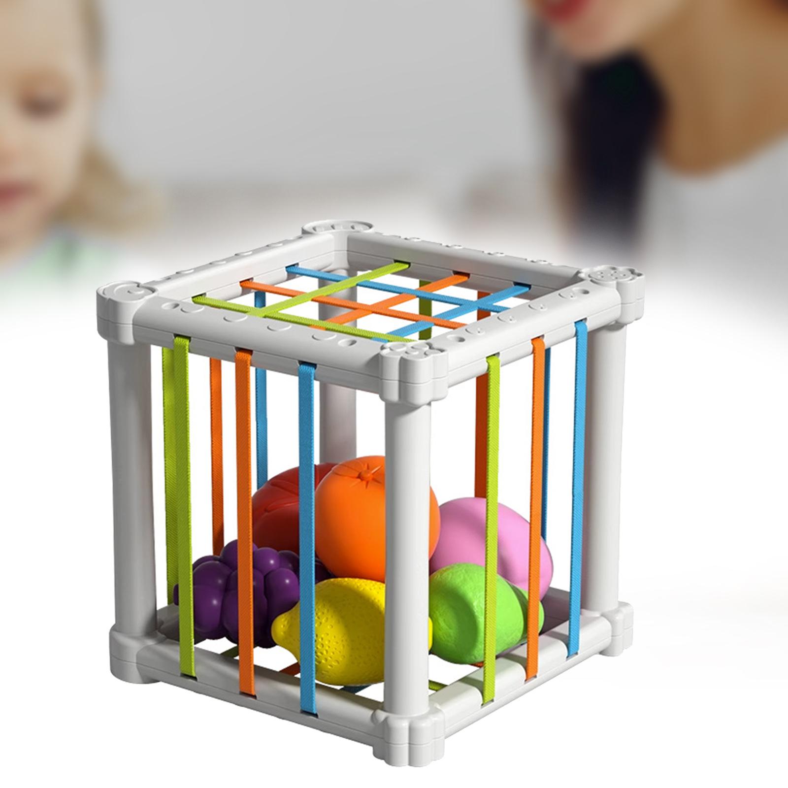 Baoblaze Baby Shape Sorter Storage Cube Bin Training Games Montessori