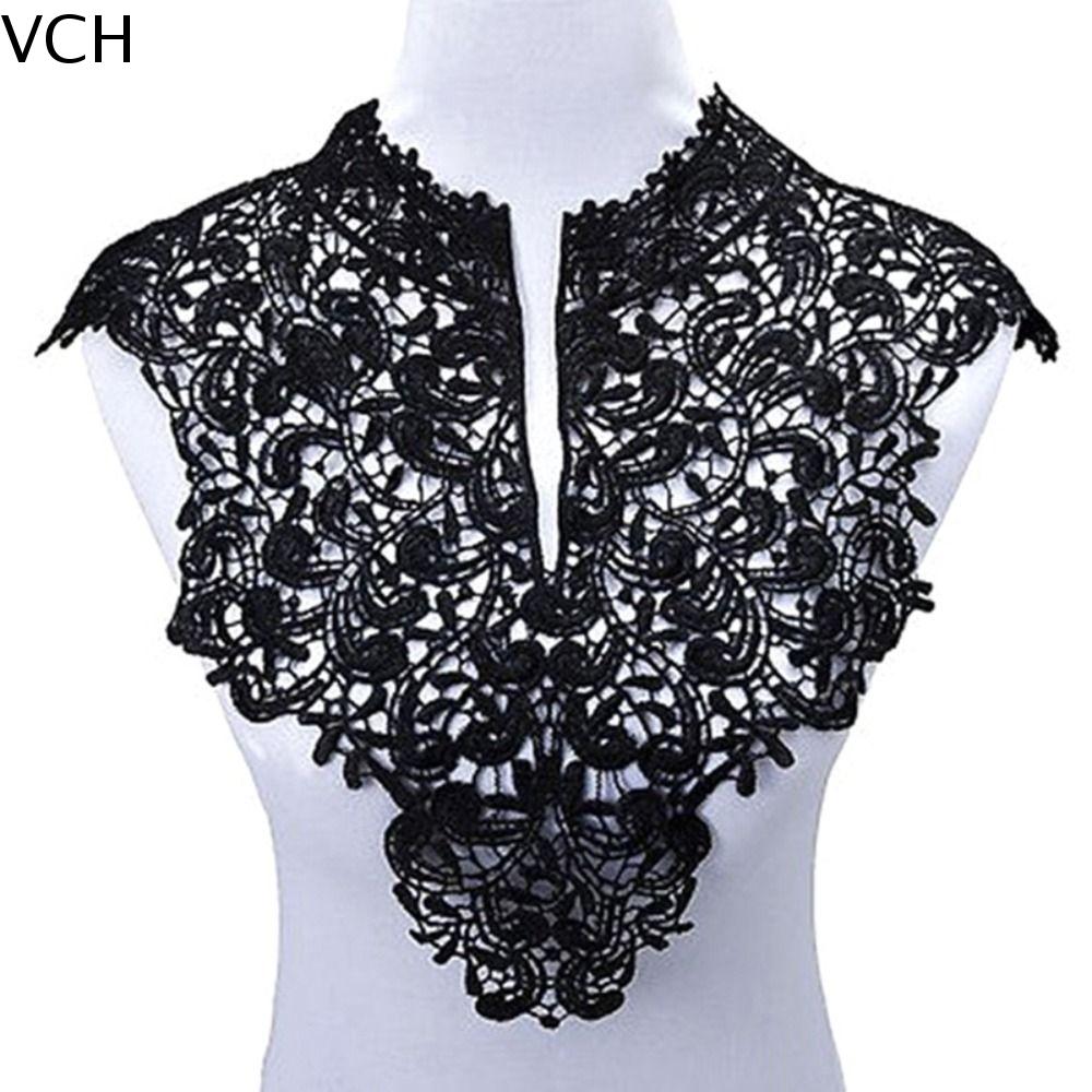 VCH Vải Thêu Đường viền cổ áo ren Rỗng Có thể tháo rời Đường viền cổ áo nữ Tinh tế Băng đeo cổ Đường