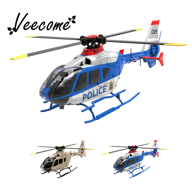VEE C123 Remote Control Helicopter 6CH 2.4G RC Helicopter Toys 6-Axis Gyroscope Flybarless Airplane Model Gifts For Girls Boys ราคา 5,348 บาท*ส่งฟรี