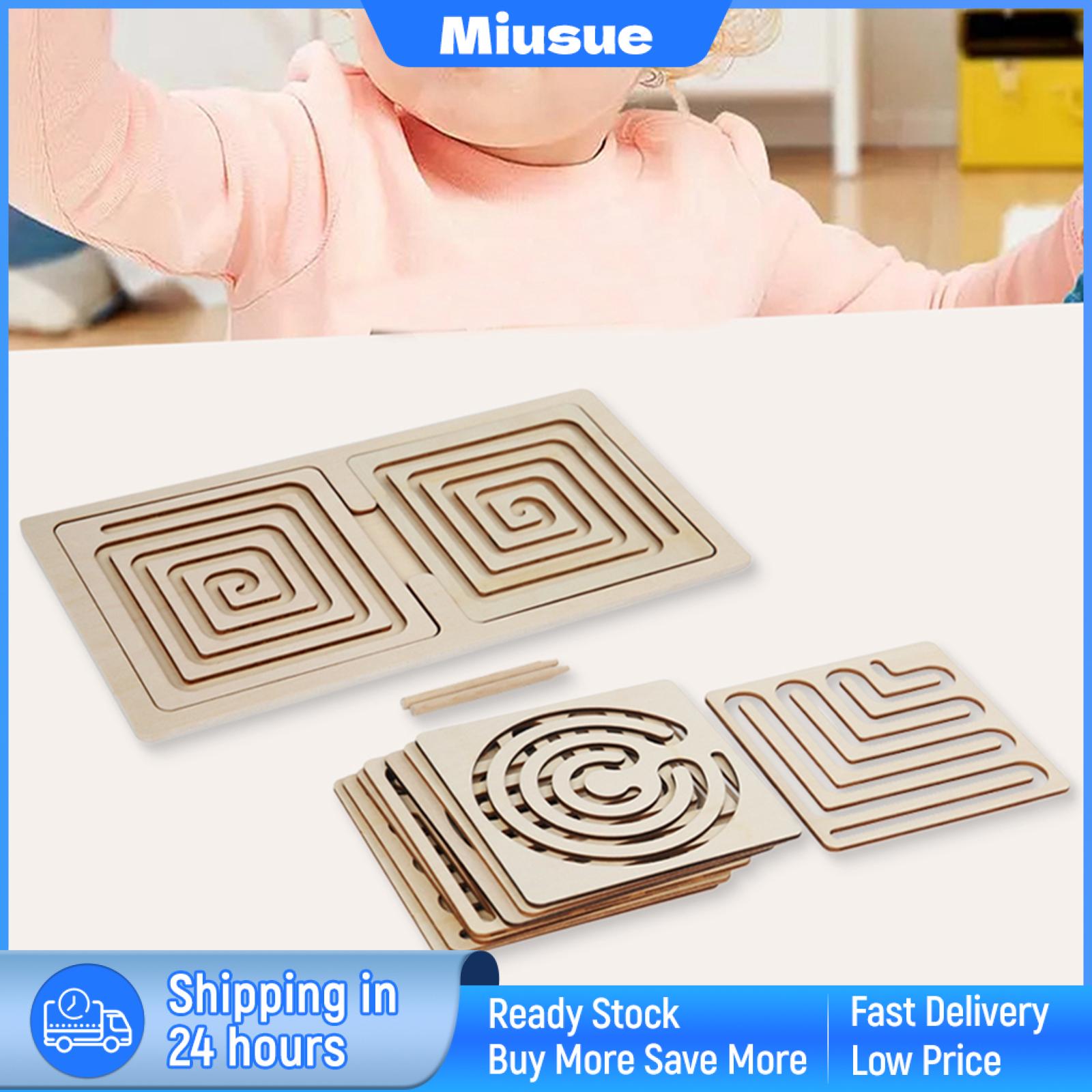 Miusue Left and Right Brain Development Toy Maze Toy Activity Board Pen Control Training Pen Control Training Board for Boy Girls