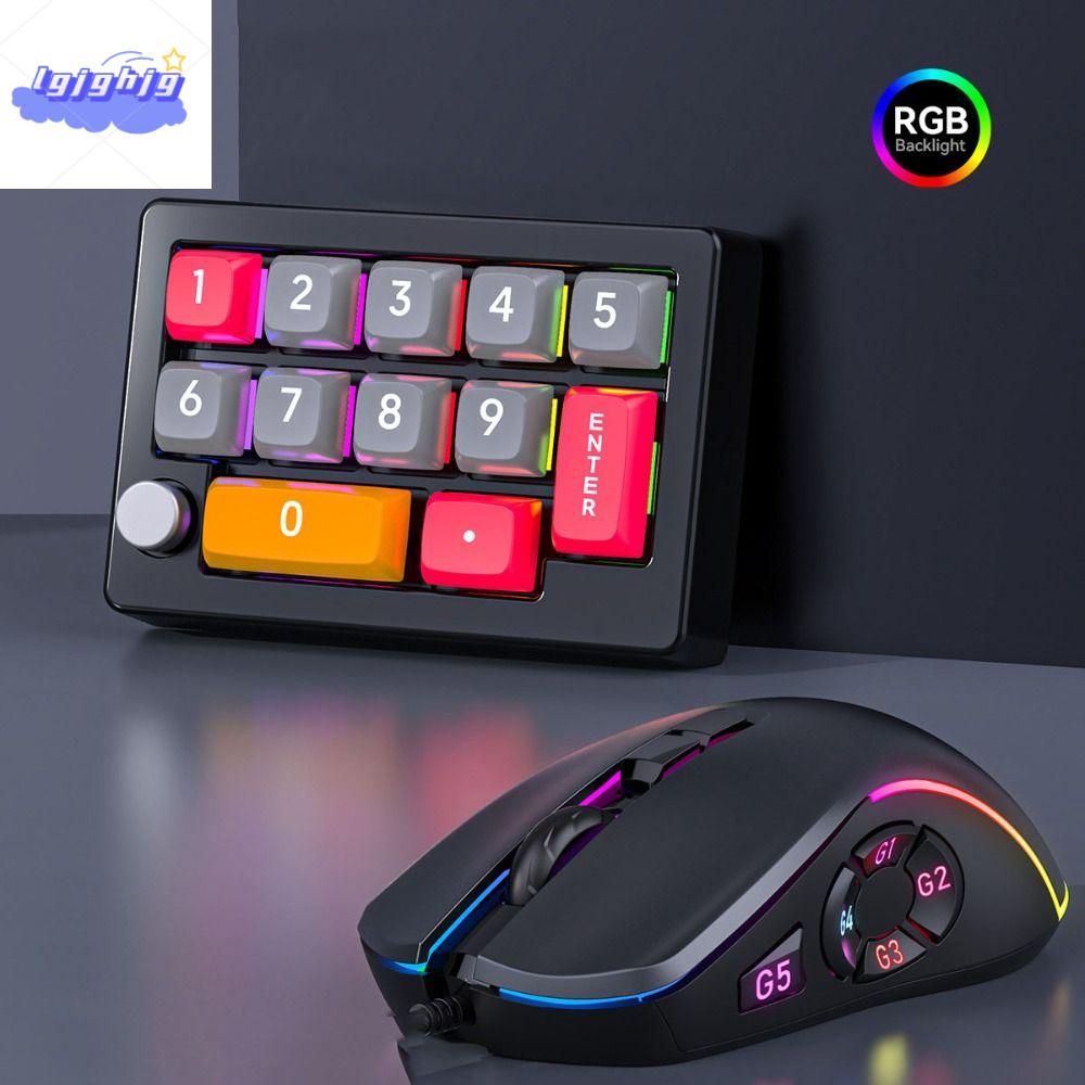 719★LGJGHJG ABS Bàn Phím Cơ Mini K808 Có dây Đèn RGB Bàn phím chơi game có dây K808 Bàn phím mini Có