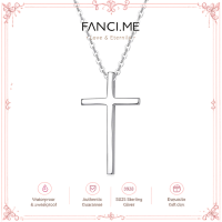 FANCIME ″Committed Faith″ Cross 14K White Gold Necklace